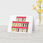 Carte 30 Anniversaire du travail Félicitations chats mig (Fleur jaune)