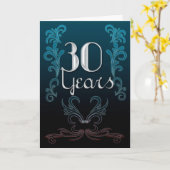 Carte 30 ans (anniversaire) (Fleur jaune)