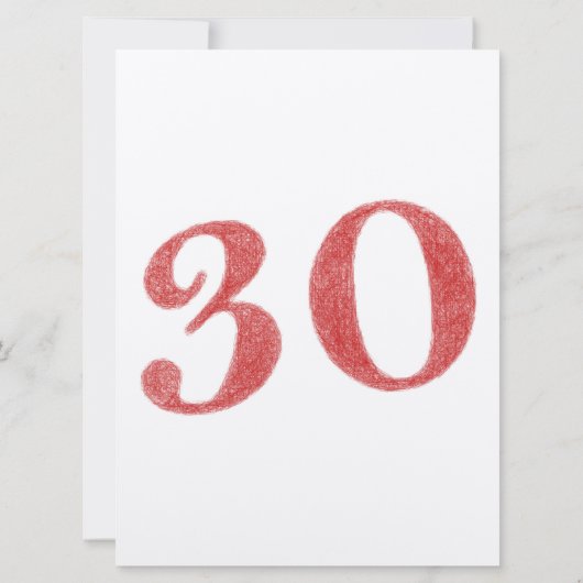 Carte 30 ans d'anniversaire (Dos)