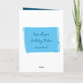 Carte 30 aujourd'hui ajouter photo pour lui crème bleue  (Dos)