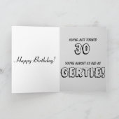 Carte 30 avec Gertie ! (Intérieur)