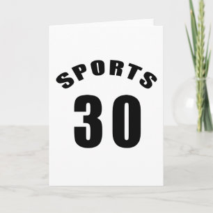 Carte 30 Designs d'anniversaire de sport