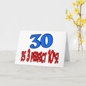 Carte 30 est 3 10s parfaits (BLEUS) (Fleur jaune)