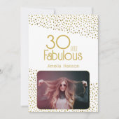 Carte 30 et fabuleuse Parties scintillant d'or Photo 30e (Devant)
