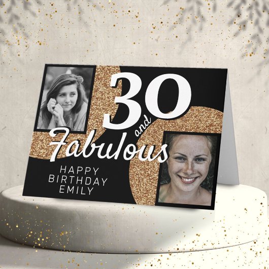 Carte 30 et Fabulous Gold Parties scintillant 2 Photo 30