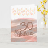Carte 30 & Fabuleux Daisy Flower Aquarelle Anniversaire (Fleur jaune)