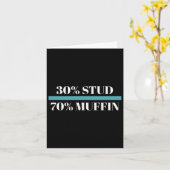 Carte 30% Stud 70% Muffin Funny Fêtes des pères Valentin (Fleur jaune)