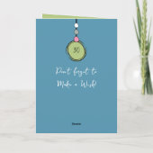 Carte 30e ajouter nom photo tout âge bleu anniversaire (Dos)