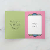 Carte 30e ajouter nom photo tout âge bleu anniversaire (Intérieur)