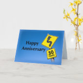 Carte 30e année Business Anniversary Société Entreprise (Fleur jaune)