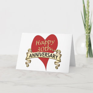 Carte 30e anniversaire