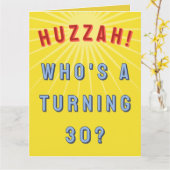 Carte 30e anniversaire (Fleur jaune)
