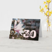 Carte 30e anniversaire avec magnolia (Fleur jaune)