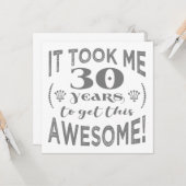 Carte 30e anniversaire Awesome (Devant/Arrière en situation)