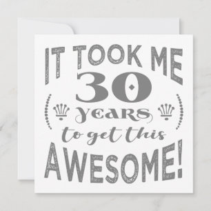 Carte 30e anniversaire Awesome
