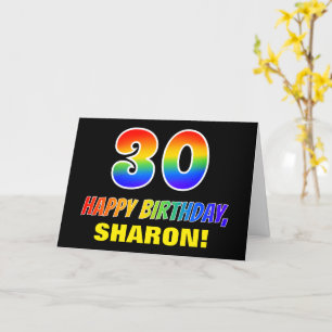 Carte 30e anniversaire : Bold, amusant, simple, Arc-en-c
