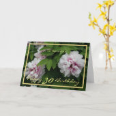 Carte 30e anniversaire Caroline Peonies Elegant Gold Fra (Fleur jaune)
