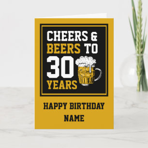 Carte 30e anniversaire Cheers & Bières à 30 ans
