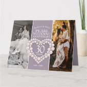 Carte 30e anniversaire de la mariage perle maintenant pu (Devant)