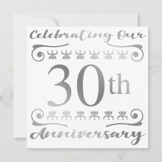 Carte 30e anniversaire de mariage (Devant)