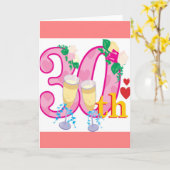 Carte 30e anniversaire de mariage (Fleur jaune)