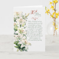 30e Anniversaire De Mariage Romantique Lys Blancs