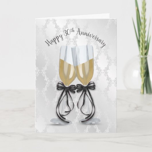 Carte 30e anniversaire de Mariage Toast de Champagne (Devant)
