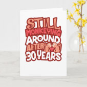 Carte 30e anniversaire de mariage Toujours à s'amuser (Fleur jaune)