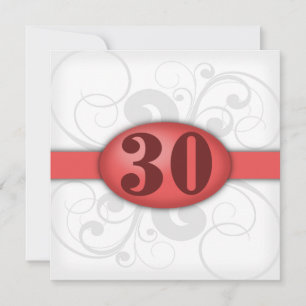 Carte 30e anniversaire de naissance ou de mariage