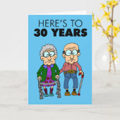 Carte 30e anniversaire du Mariage vieillissant (Fleur jaune)