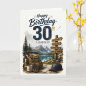 Carte 30e anniversaire d'un homme (Fleur jaune)