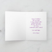 Carte 30e Anniversaire Elizabeth Purple Rose Elegant Gol (Intérieur)