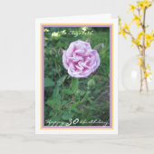 Carte 30e Anniversaire Elizabeth Purple Rose Modern Gold (Fleur jaune)