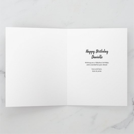 Carte 30e anniversaire Empreinte de léopard Ballons d'or (Intérieur)