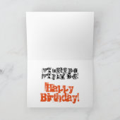 Carte 30e anniversaire, frère, orange, noir sur blanc. (Intérieur)