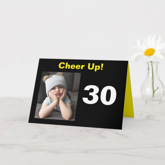 Carte 30e anniversaire Funny Grumpy Girl (Petite plante)