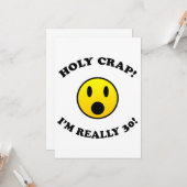 Carte 30e anniversaire Gag Cadeaux (Devant/Arrière en situation)