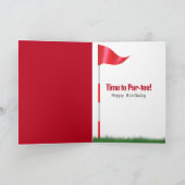 Carte 30e anniversaire Golf Ball Design (Intérieur)