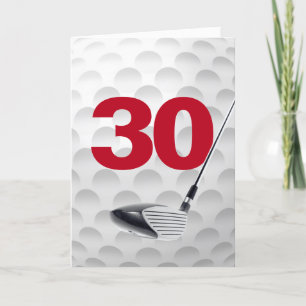Carte 30e anniversaire Golf Ball Design