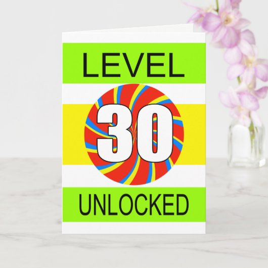 Carte 30e anniversaire Jeu d'ordinateur (Orchidée)