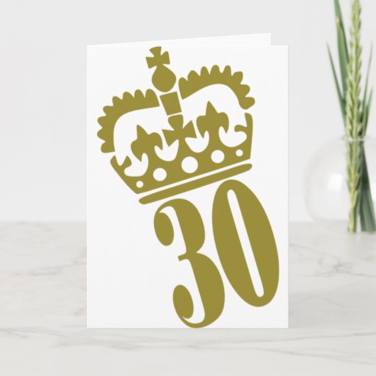 Carte 30e anniversaire - Numéro - Trente (Devant)