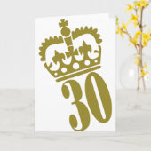 Carte 30e anniversaire - Numéro - Trente (Fleur jaune)