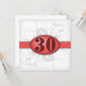 Carte 30e anniversaire ou anniversaire (Devant/Arrière en situation)