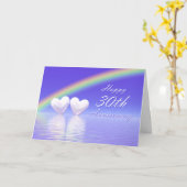 Carte 30e anniversaire Pearl Hearts (Fleur jaune)