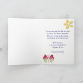 Carte 30e anniversaire pour mère, fleur cousue (Intérieur)