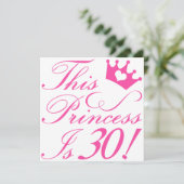 Carte 30e anniversaire Princesse (Debout devant)