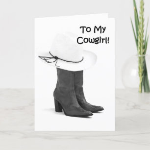 Carte "30e" ANNIVERSAIRE SOUHAITE À MA COWGIRL !