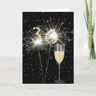 Carte 30e anniversaire Sparklers avec vin
