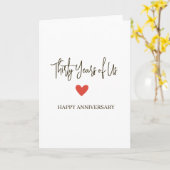 Carte 30e anniversaire – Trente ans ensemble (Fleur jaune)