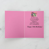 Carte 30e anniversaire Voeux de colibri rose (Intérieur)